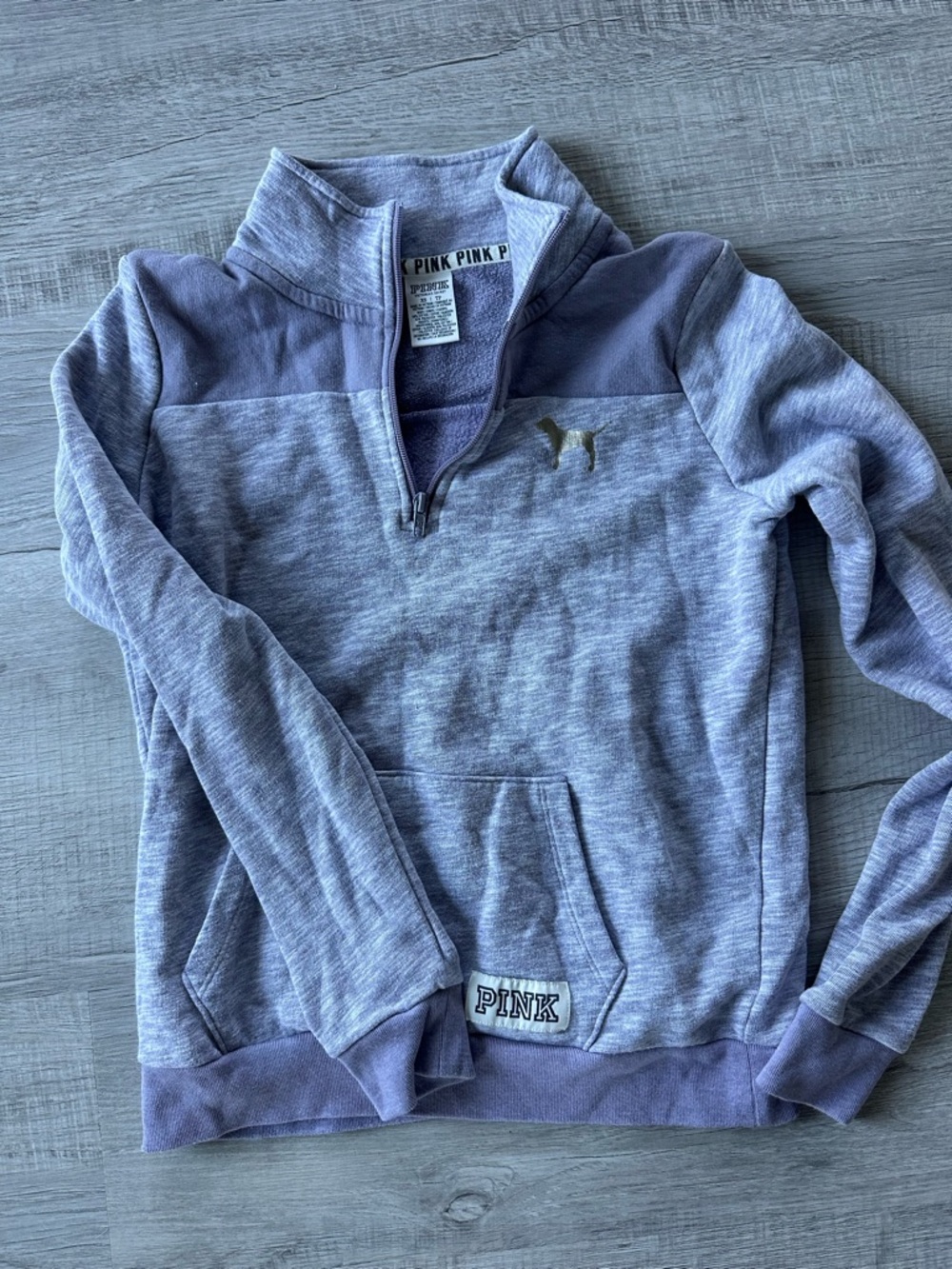 Victoria's Secret PINK Lavender Half-Zip Pullover Sweater
